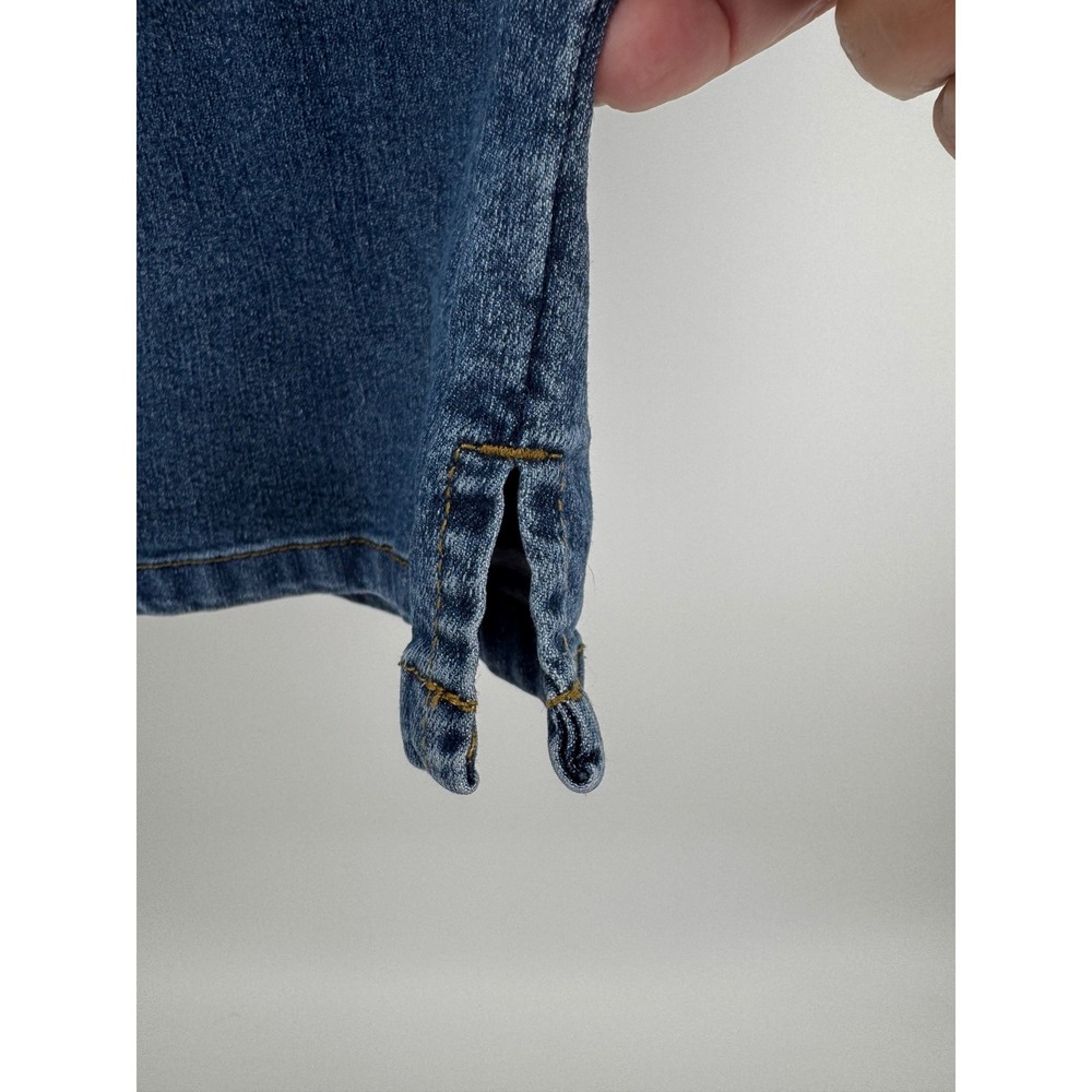 Woman Within Denim Capris Blue Medium Wash Petite 18W Cropped Jeans Side Slit - Picture 4 of 7